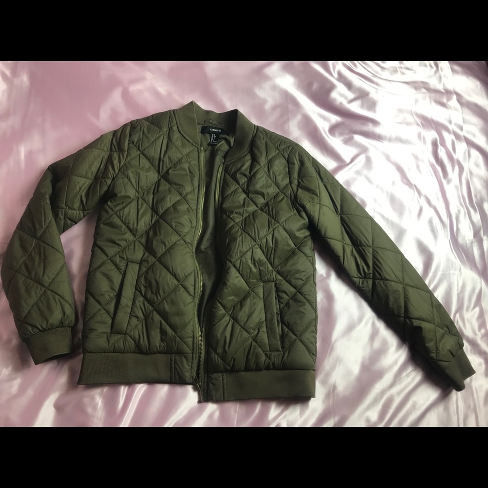 Olive Bomber Jacket